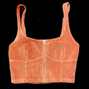 Forever 21 Ribbed Velvet Crop Top